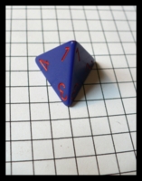 Dice : Dice - 4D - Rounded Solid Opaque Blue and Red Numbers On Points